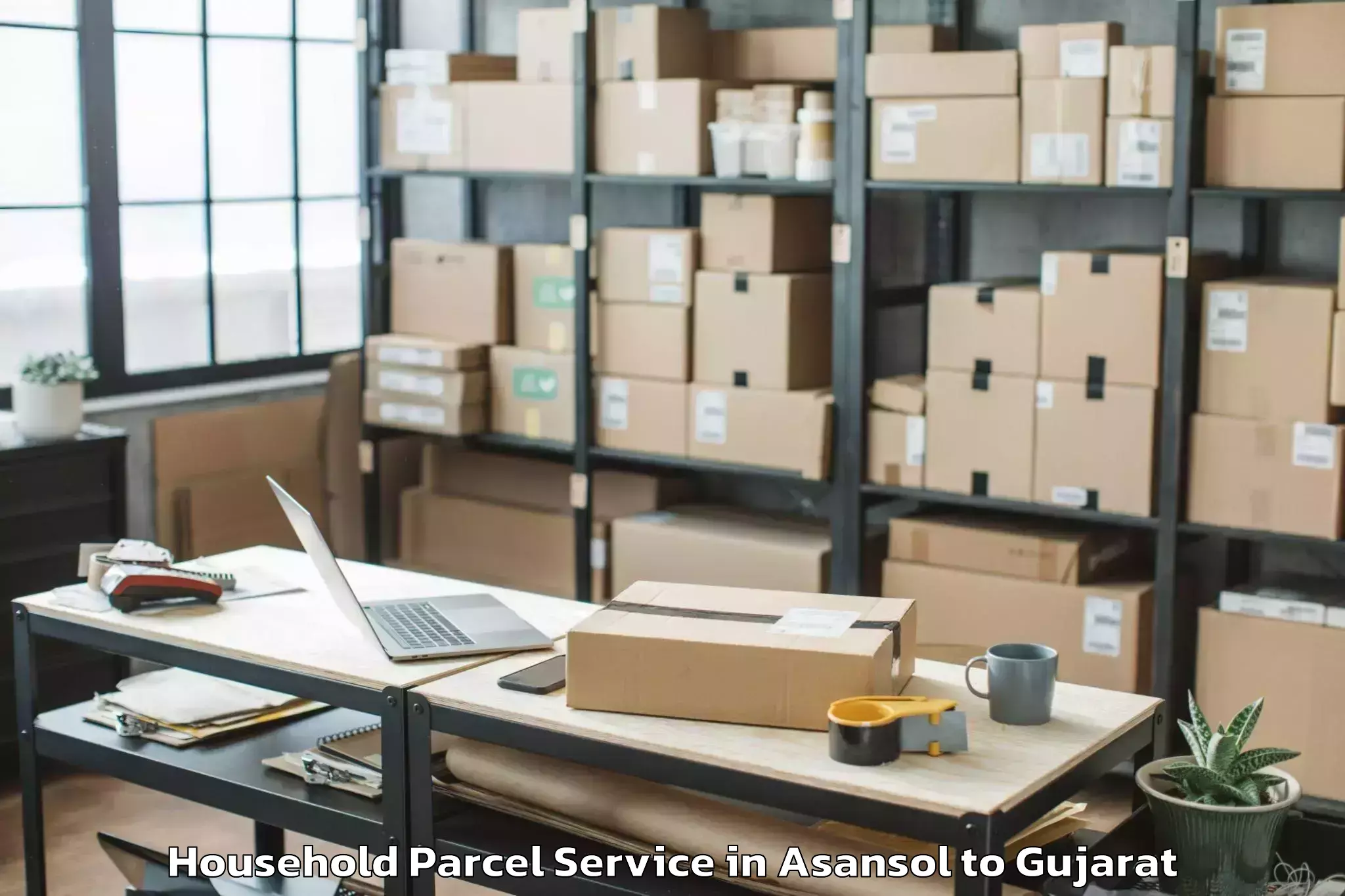 Book Asansol to Ganpat University Mehsana Household Parcel Online